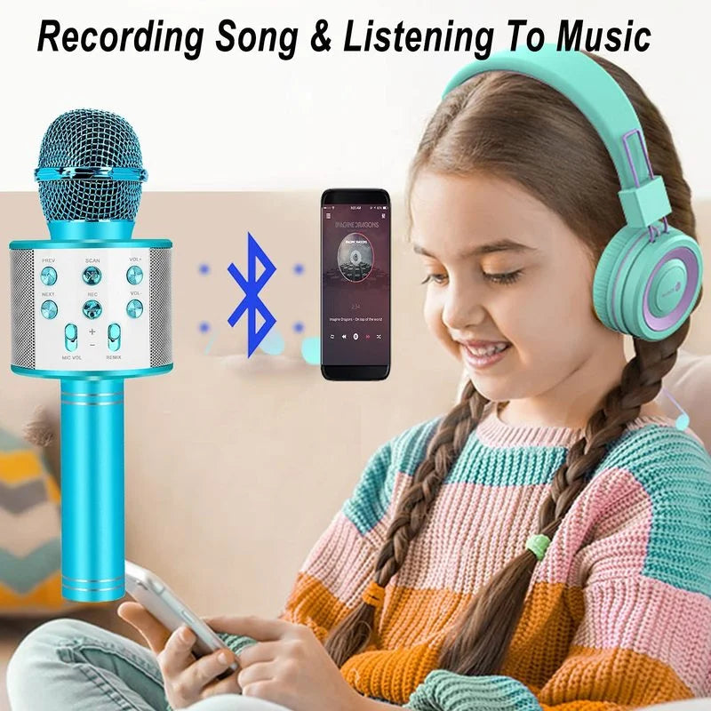 Fun Toys for 4-15 Year Old Girls, Handheld Karaoke Microphone for Kids Birthday Xmas Gifts for 8 9 10 11 Years Old Boys Girl ALPENZO