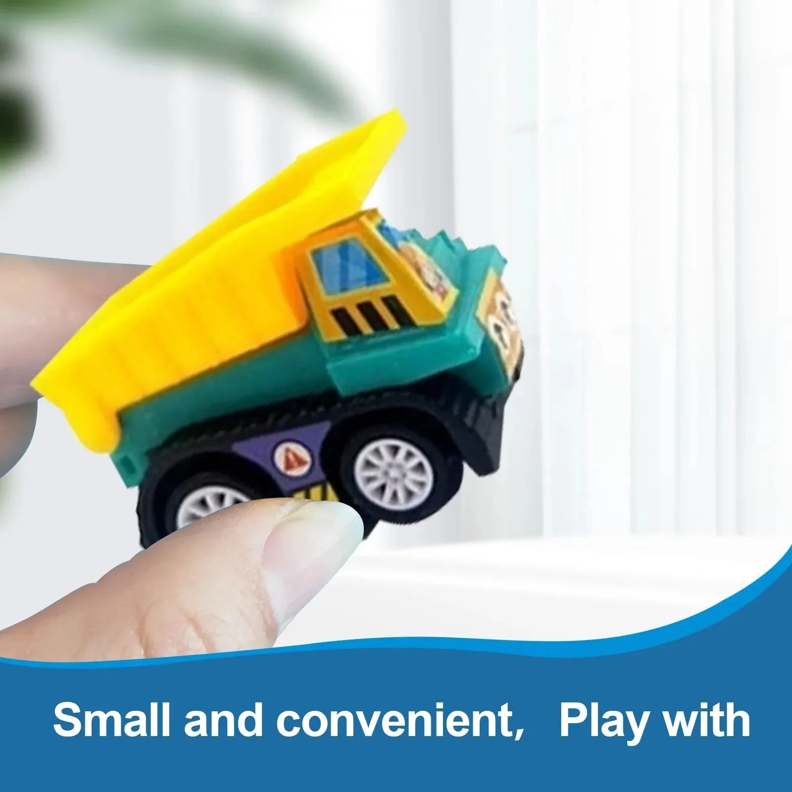 1 Bag 6 PCS Mini Inertial Pull Back Engineering Car Plastic Friction Vehicle Truck Model Toy For Children Boy Girl Birthday Gift ALPENZO