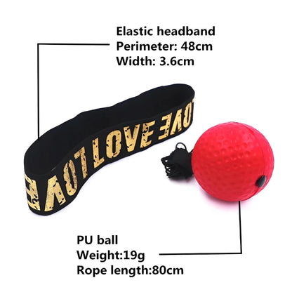MMA Boxing Speed Ball Head-Mounted Pu Training Hand Eye Reaction Home Sandbag Fitness Equipment Gym Muay Thai Fighting Pressure