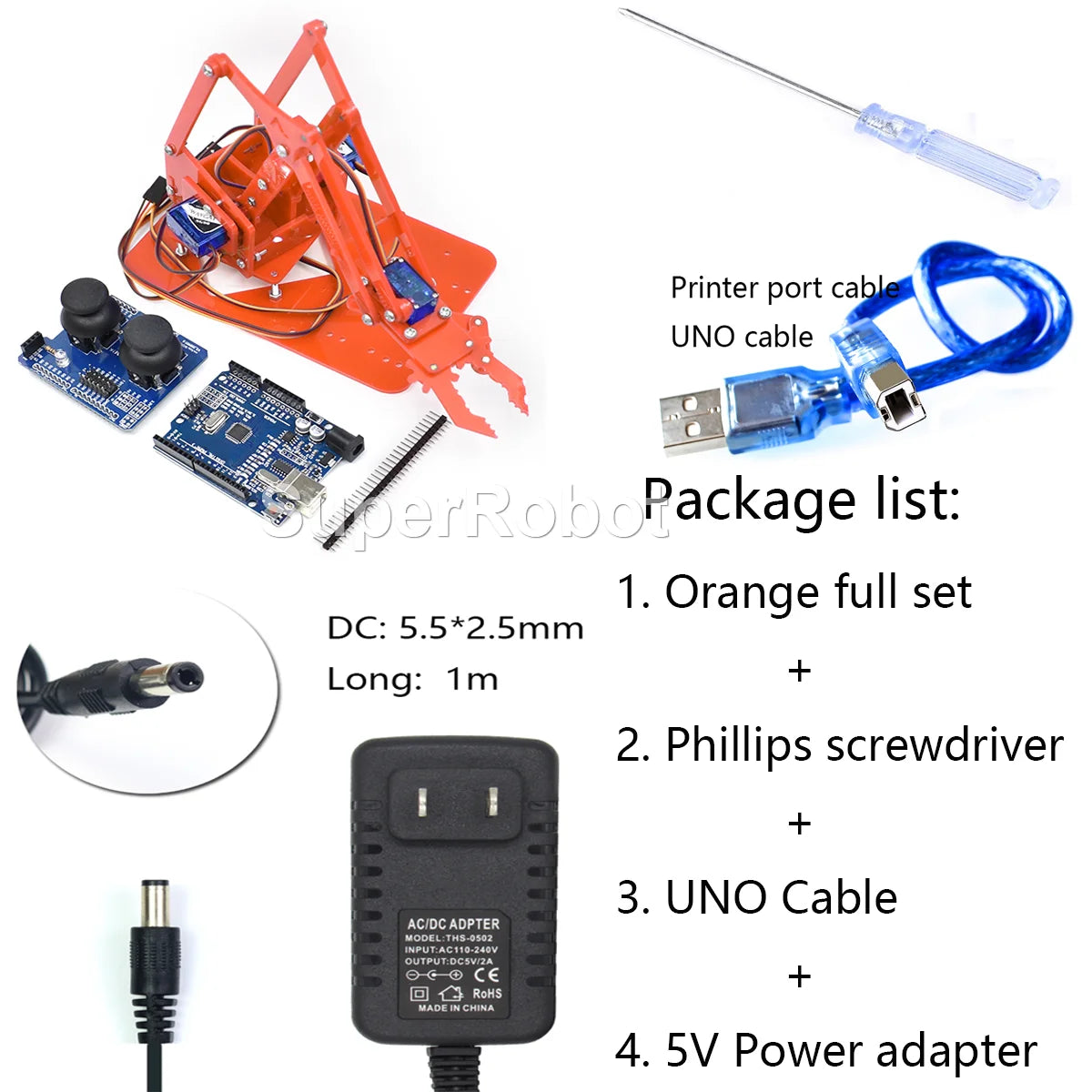 SG90 MG90S 4 Dof Unassembly Acrylic Mechanical Robot Manipulator Claw Kit For Arduino Robot Arm STEAM Kit Programming Robot Arm ALPENZO