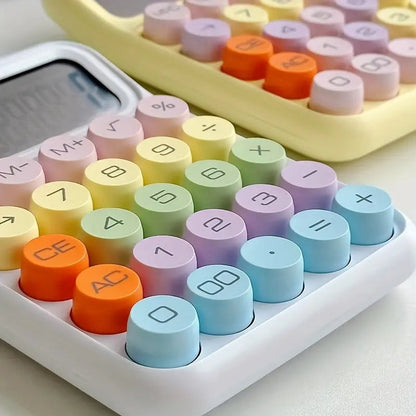 1pc Keyboard Calculator Office 12-digit Mechanical Calculator Cute Candy Color Calculator Desktop Stationery ALPENZO