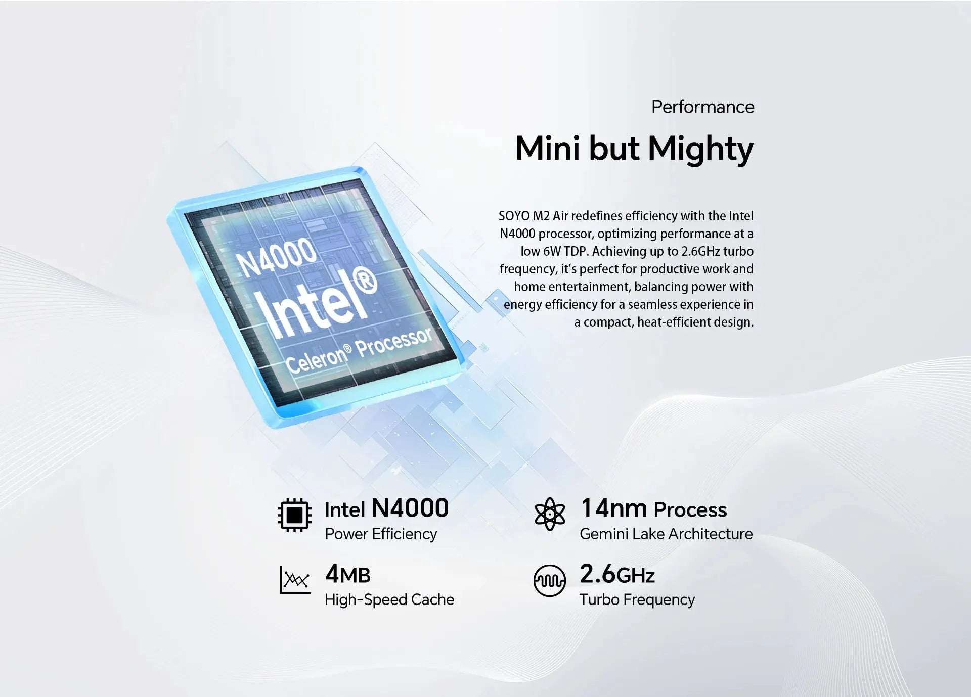 SOYO M2 Mini PC: Powerful 6GB RAM, 64GB EMMC, Intel N4000, Windows 11 - Compact & Ideal for Home, Business & Gaming - ALPENZO