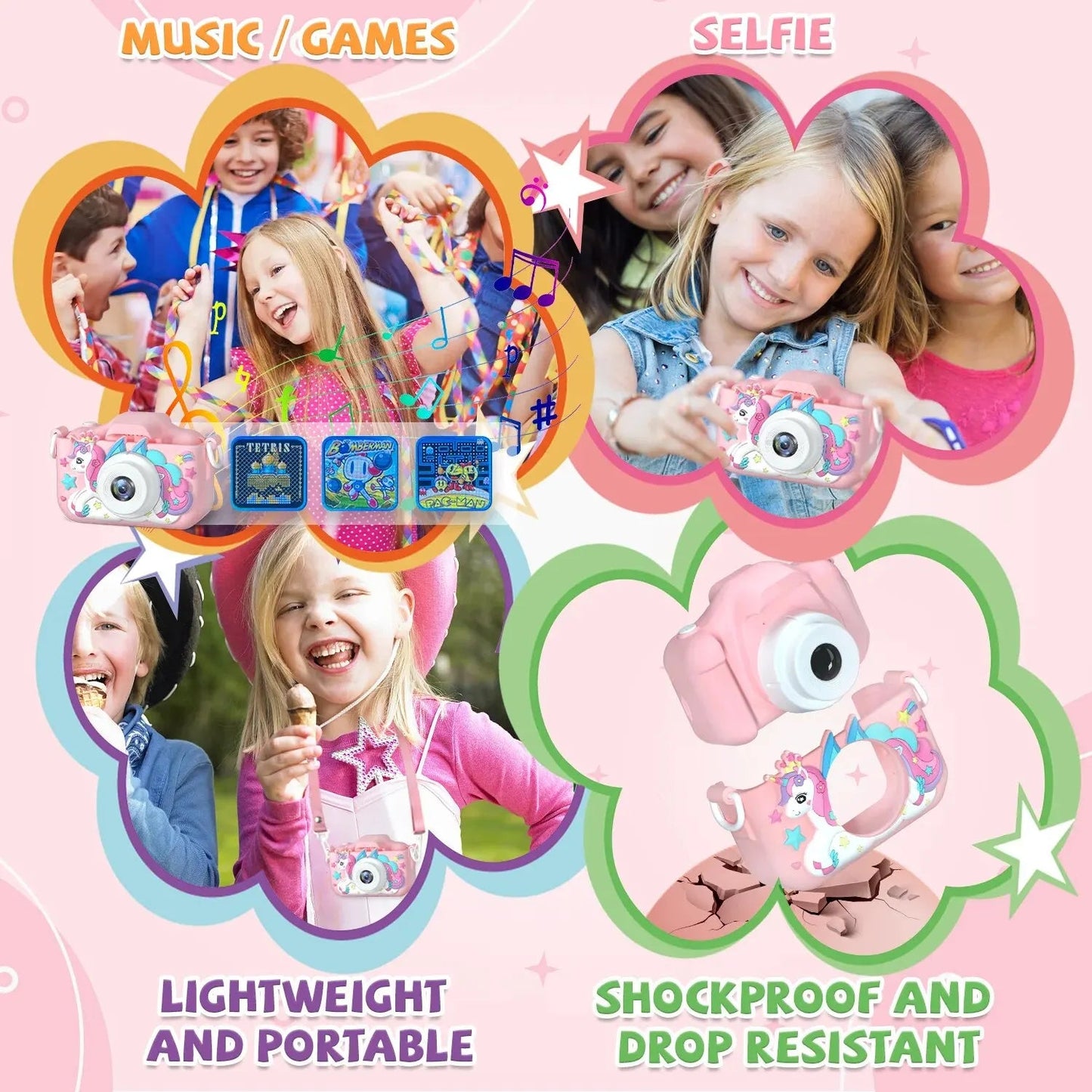 Children Camera 1080P HD Toddler Digital Video Camera 2.0-inch Kids Camera with Silicone Cases Toys for Christmas Birthday Gifts ALPENZO