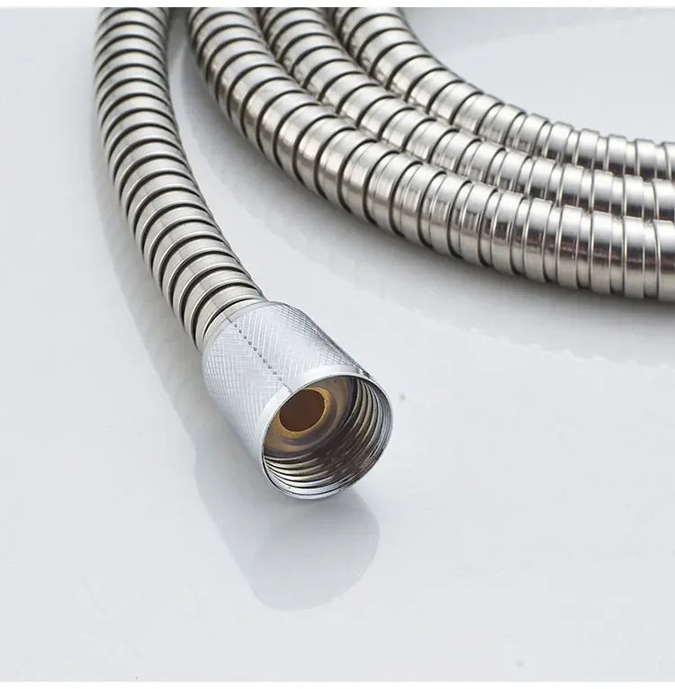 1/2" Extra Thick Silver Stainless Steel Shower Hose,Explosion-Proof Plumbing Hose for Showerhead,Rainfall Shower and Bath Faucet - ALPENZO