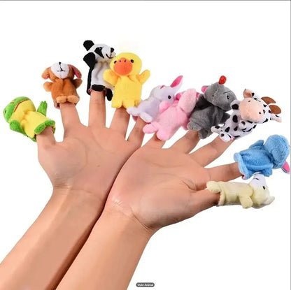 1/5/10 Pcs Cartoon Hand Doll Finger Puppet Baby Children Story Early Education Soothing Doll Plush Toy ALPENZO