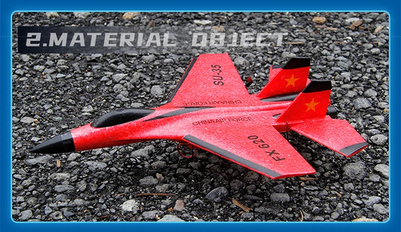 RC Foam Aircraft SU-35 Plane 2.4G Radio Control Glider Remote Control Fighter Plane Glider Airplane Foam Boys Toys for Children ALPENZO