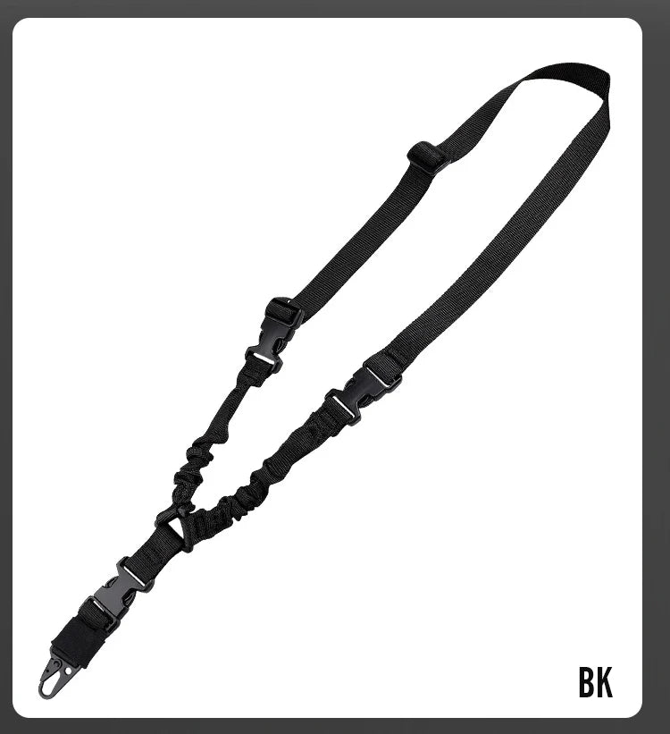 Tactical Gun Single Point Sling Adjustable Bungee Rifle Shoulder strap length for Airsoft Hunting Accessories Strap M4 with pad