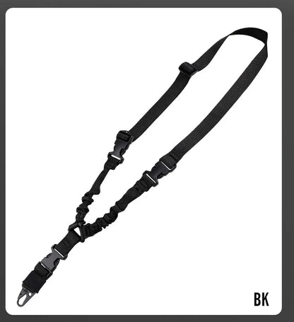 Tactical Gun Single Point Sling Adjustable Bungee Rifle Shoulder strap length for Airsoft Hunting Accessories Strap M4 with pad