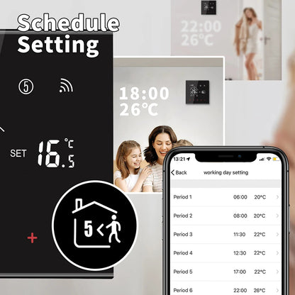MINCO HEAT M4A Warm Floor Thermostat Tuya WiFi 3A 16A Electric/Gas Boiler/Water Heating Temperature Controller 1PC - ALPENZO