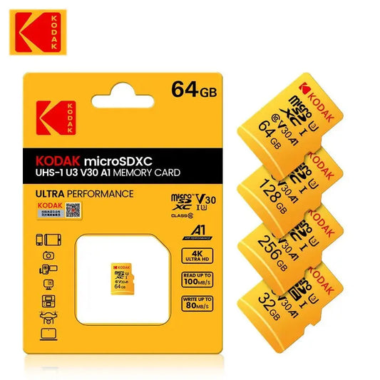 Kodak Micro SD Card Mini SD Class10 32GB 64GB 128GB 256GB High Speed Write Super Compatibility Phone Camera Meomory Card - ALPENZO