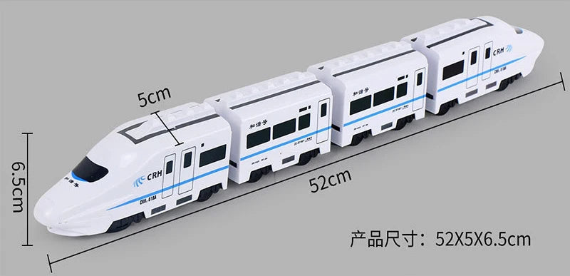 Kids DIY Simulation High Speed Railway Train Toy Car Electric Sound Light Model Train Educational Toys Boys Girls Gift Birthday ALPENZO