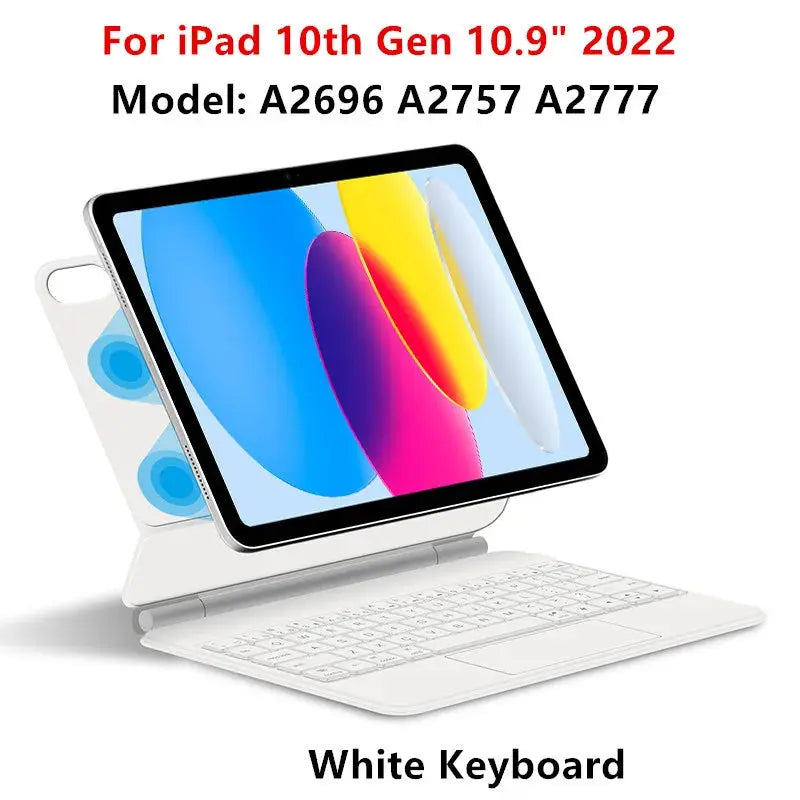 Magic Keyboard for iPad Pro 11 12.9 Air 4 Air 5 for iPad 10th Generation Pro 12.9 6th 5th 4th 3rd Gen Smart Cover Magnetic Case - ALPENZO