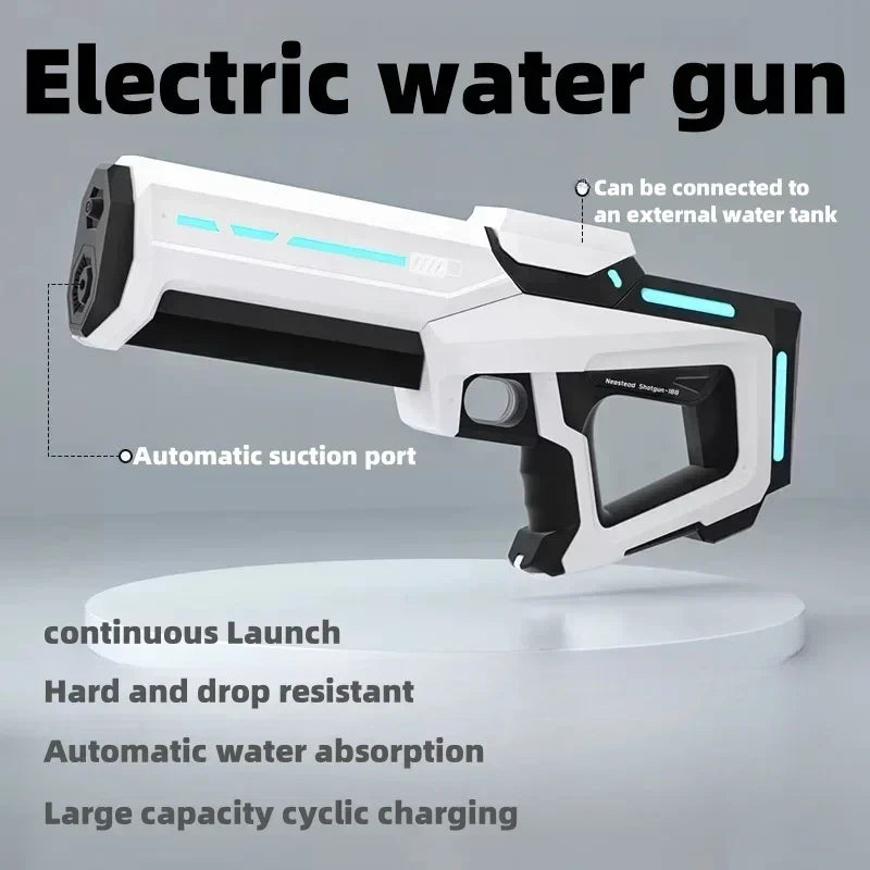 Pulse electric continuous water gun for children, high-pressure and strong waterproof automatic water absorption ALPENZO
