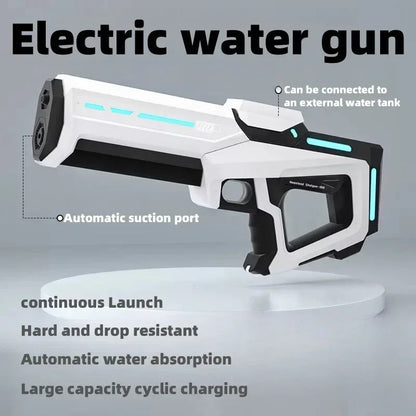 Pulse electric continuous water gun for children, high-pressure and strong waterproof automatic water absorption ALPENZO
