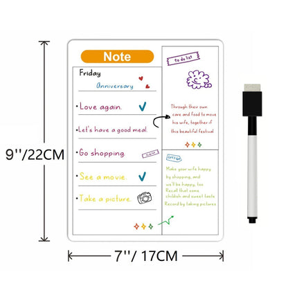 Magnetic Calendar For Fridge Monthly Weekly Planner Calendar Table Dry Erase Whiteboard With Pen Fridge Sticker Message Board ALPENZO