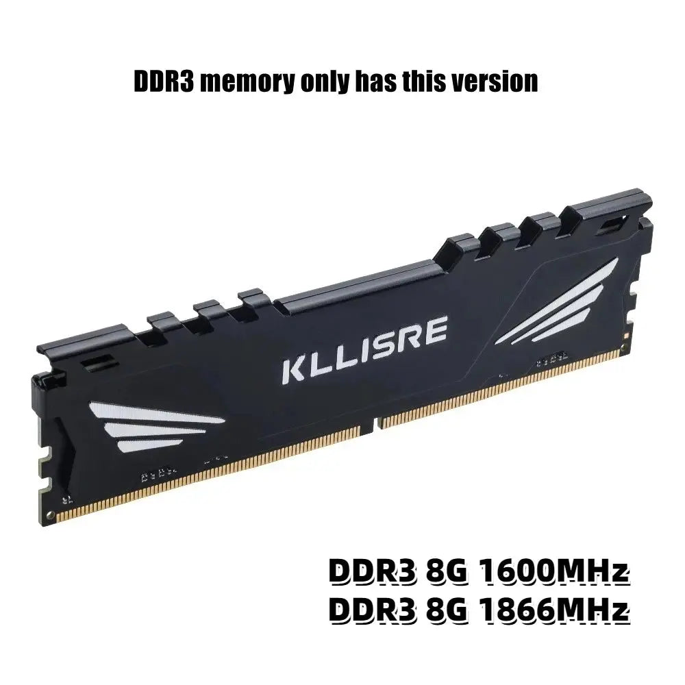 Kllisre Memória DDR3 DDR4 8GB 16GB Ram 1600 1866 2666 3200 MHz Desktop Memory DIMM Non-ECC - ALPENZO