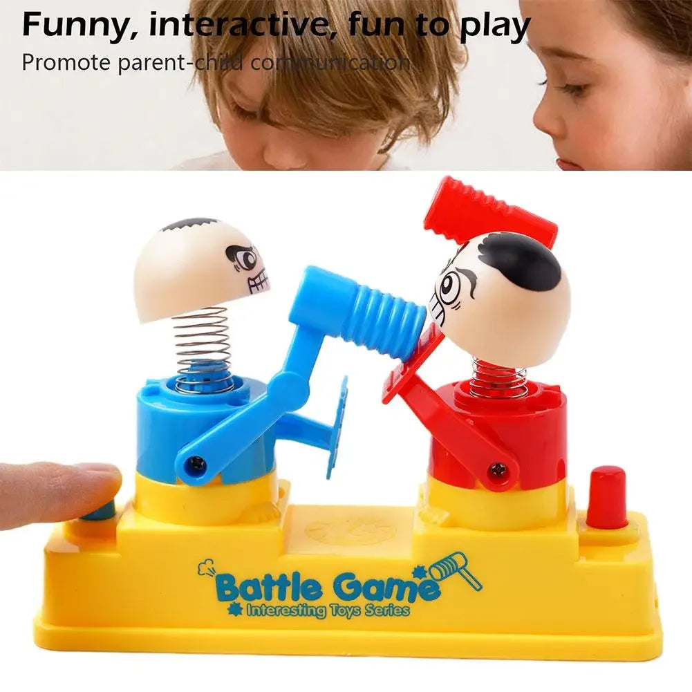 Mini Children's Head Knocking Little Man Fighting Red and Blue Attack and Defense Twin Parent Child Finger Fighting Game Machine ALPENZO
