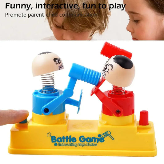 Mini Children's Head Knocking Little Man Fighting Red and Blue Attack and Defense Twin Parent Child Finger Fighting Game Machine ALPENZO