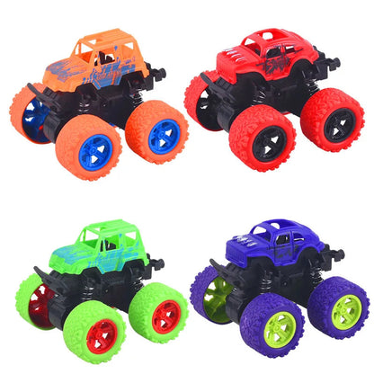 Inertial Off-Road Vehicle Toy Super Fall Resistant Climbing Car Model Car Children's Four-Wheel Drive Toy 360 Degree Rotation ALPENZO