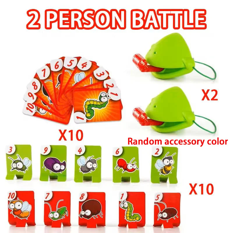 Frog Lizard Mask Wagging Tongue Lick Cards Board Games for Children Family Party Toys Antistress Funny Desktop Puzzle Game Toys ALPENZO