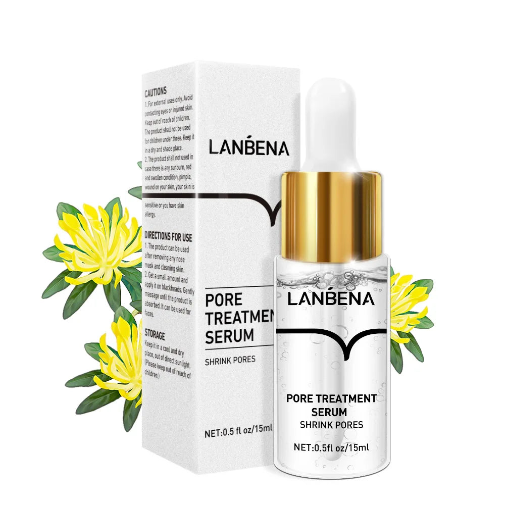 LANBENA Shrink Pore Essence 15ml Blackhead Nasal Black Mask Peeling Acne Treatment Face Serum Moisturizing Firming Skin Care ALPENZO