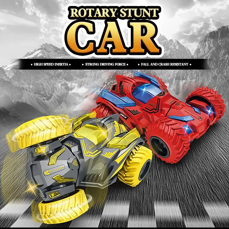 Stunt Spinning Toy Car.Kids Pull Back Car for 3 Year Old Boy Girl and Toddler.Up 360 Upright Rotation Game ALPENZO