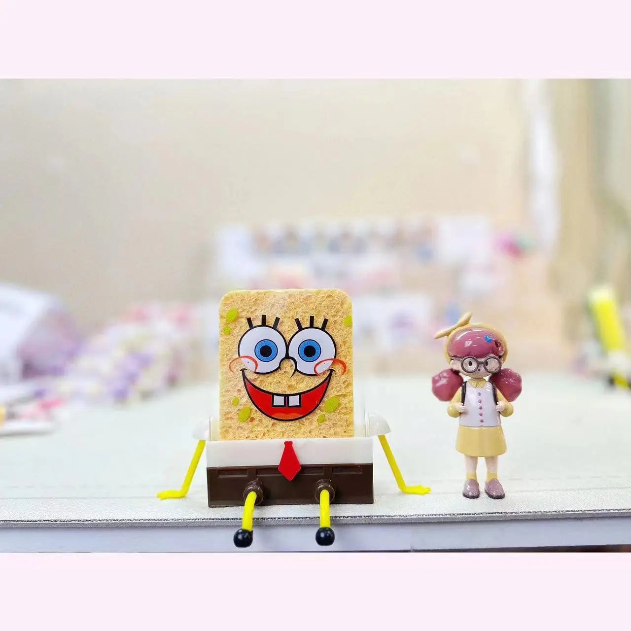 Spongebob Squarepants Dish Washing Brush Sponge Kitchen Supplies Drain Rack Cleaning Dishes Brushes Reusable Scrub Scouring Pad ALPENZO