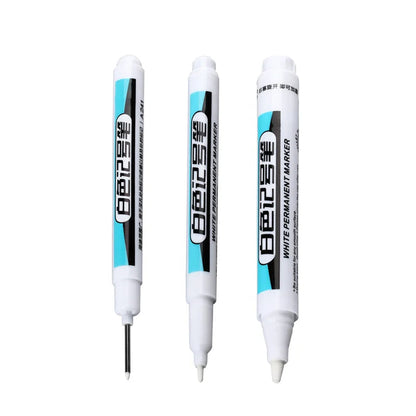1/4Pcs White Permanent Paint Pen set for Wood Rock Plastic Leather Glass Stone Metal Canvas Ceramic Deep Hole Marker 0.7mm ALPENZO