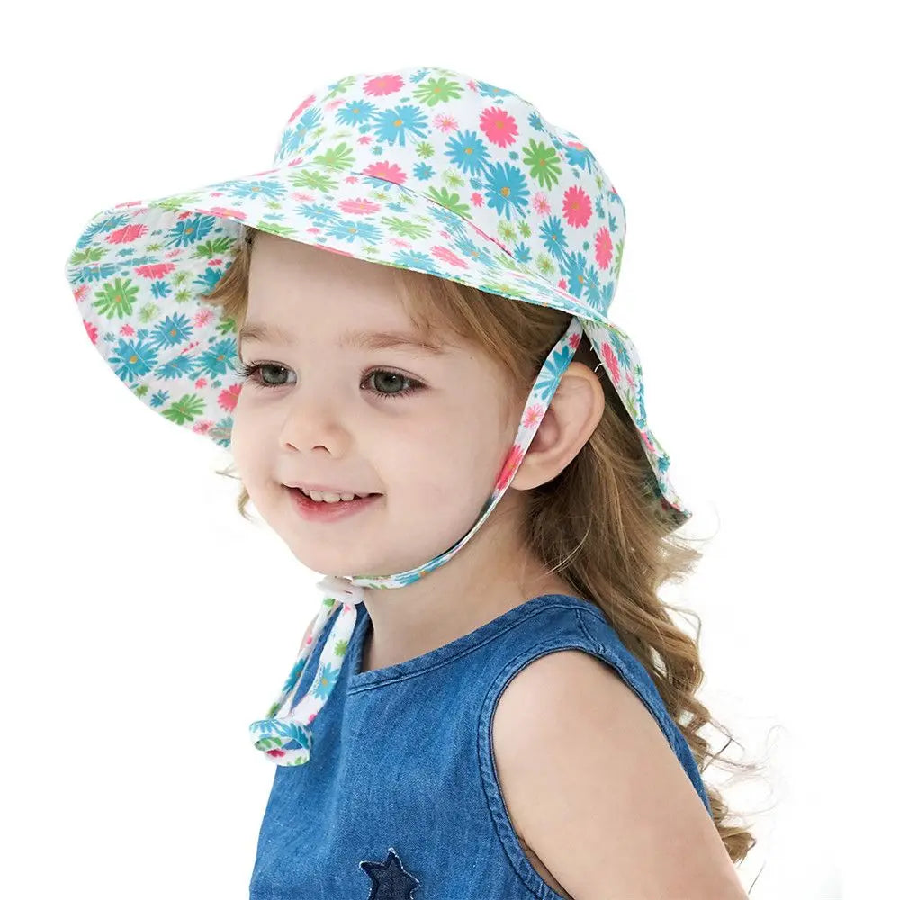 Outdoor Beach Hat Summer Baby Sun Hat for Girls Boys Kids Bucket Cap 0-8 Years ALPENZO