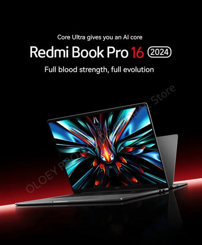 Xiaomi Redmi Book Pro 16 2024 intel Ultra 5/Ultra 7 32GB RAM 1TB SSD ARC 3K 120Hz Screen JYU4592CN/JYU4593CN - ALPENZO