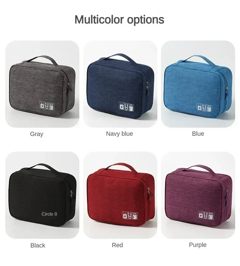 Handheld Digital Bag Multifunctional Large Capacity Moistureproof Mesh Earphone Charger Data Cable USB Travel Protective Case1PC ALPENZO