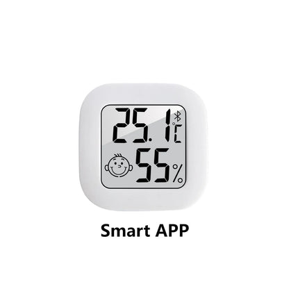 Humidity sensor, indoor thermometer, hygrometer, temperature and humidity monitor, with LCD display screen, displaying Celsius t - ALPENZO