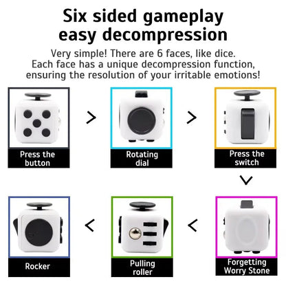 Fidget Cube Antistress Hand Spinner Decompression Toy for Autism ADHD Anxiety Sensory Toys for Kids Adults Stress Relief Toys ALPENZO