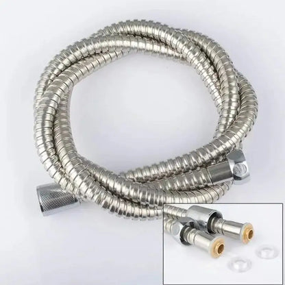 1/2" Extra Thick Silver Stainless Steel Shower Hose,Explosion-Proof Plumbing Hose for Showerhead,Rainfall Shower and Bath Faucet - ALPENZO