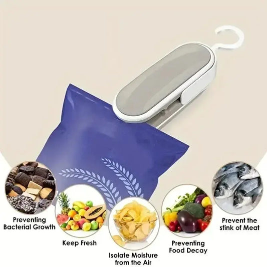 Plastic Press Sealer Sealing Clamp Portable Sealer Food Bag SealingKitchen Accessories - ALPENZO
