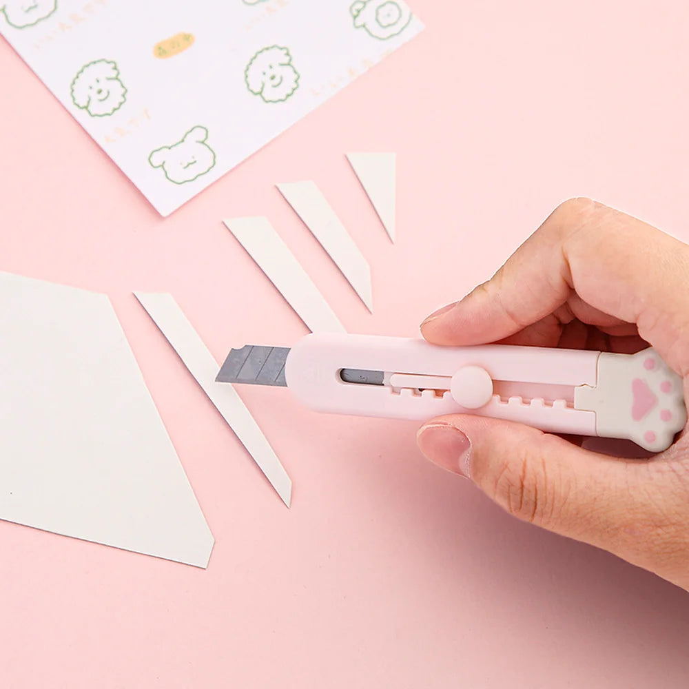 Mr.Paper Mini Portable Cat Claw Utility Knife Cute Creative Exquisite Hand Account Decoration Paper Cutting Tools Art Supplies ALPENZO