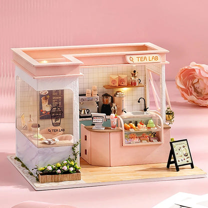 Wooden Miniature Doll House DIY Small House Kit 3D Puzzle Assemble Building Model Home Bedroom Decoration With Furniture Gifts ALPENZO
