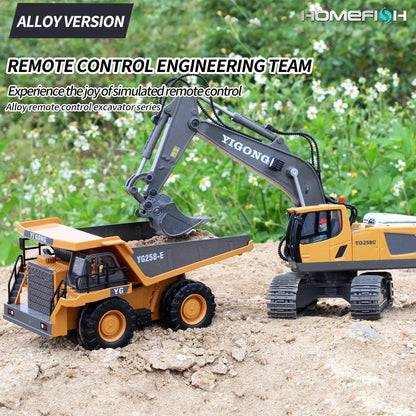 RC Car Children Toys Remote Control Car Toys For Boys Radio Control Excavator Dump Truck Bulldozer Electric Car Kids Toys Gift ALPENZO