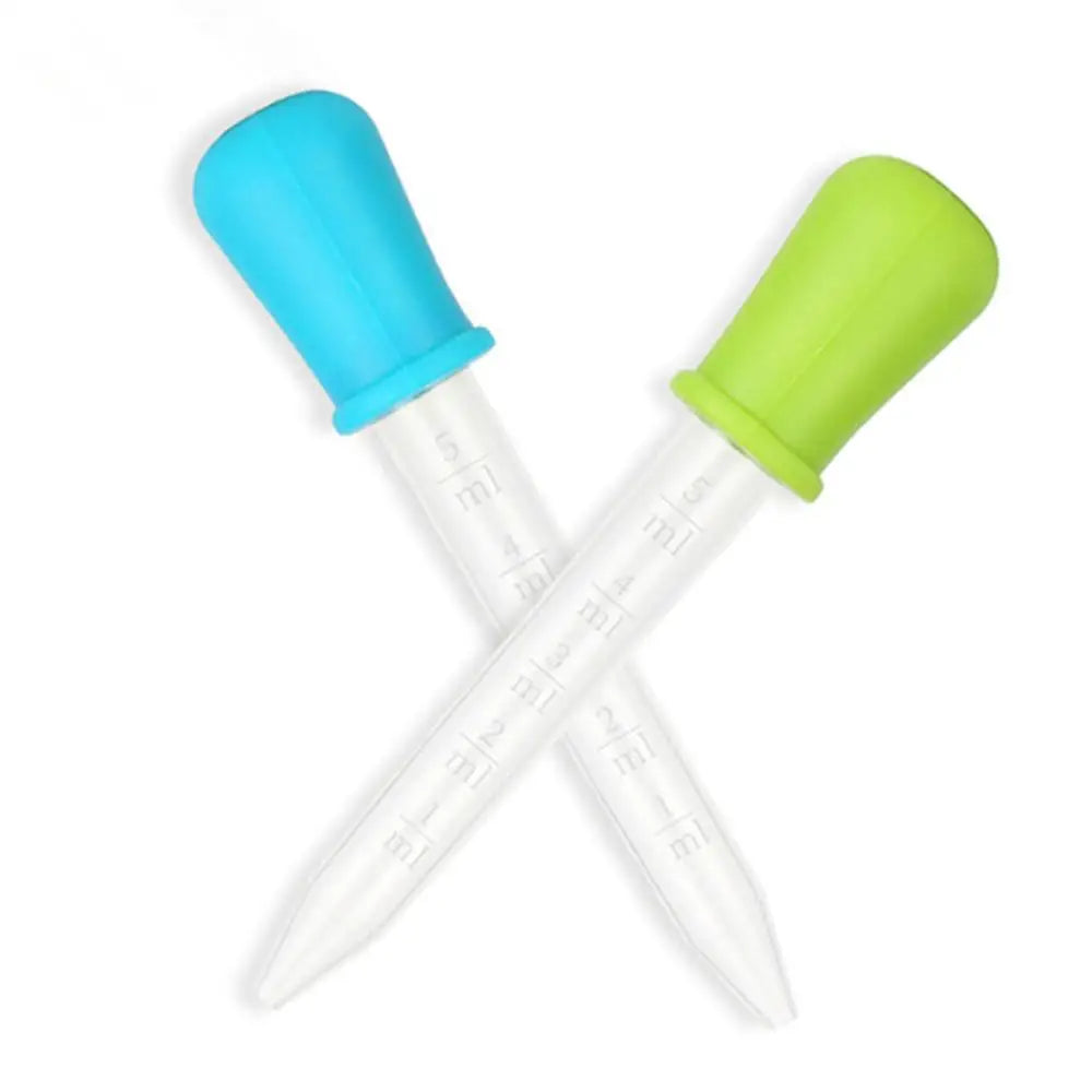5PCS 5ml Small Silicone Plastic Pipette Dropper Feeding Medicine Liquid Eye Ear Pipette Dropper Lab Experiment Toys Gift ALPENZO