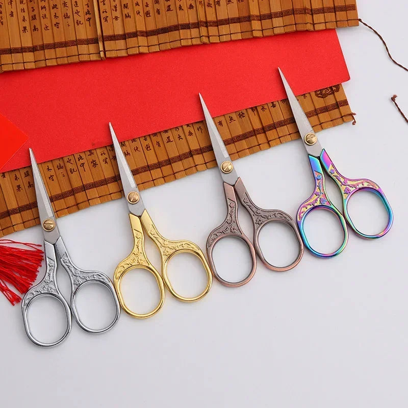 Stainless Steel Scissor Fabric Thread Sewing Scissor Colorful Handicraft Household Embroidery Sewing Shears Embroidery Scissors - ALPENZO