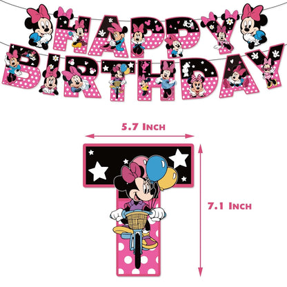 Minnie Mouse Party Decoration Disposable Tableware Minnie Cup Plate Balloon For Girls Baby Bath Birthday Party Supplies ALPENZO