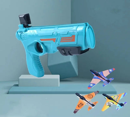 Ejection Aircraft Shooting Game Outdoor Parent-child Sports Toy Boy Gifts Shooting Aircraft Set Plastic Airplane Toys for Kids ALPENZO
