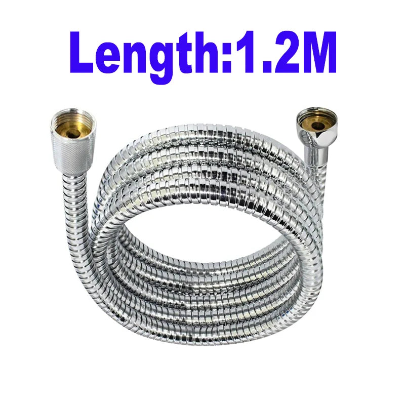 Stainless Steel Flexible Shower Hose Long Bathroom Shower Water Hose Extension Plumbing Pipe Pulling Tube Bathroom Accessories - ALPENZO