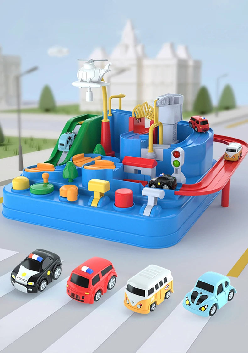 Racing Rail Car Model Space Aerospace Animals Educational Toys Children Train Track Adventure Brain Mechanical Interactive Game ALPENZO