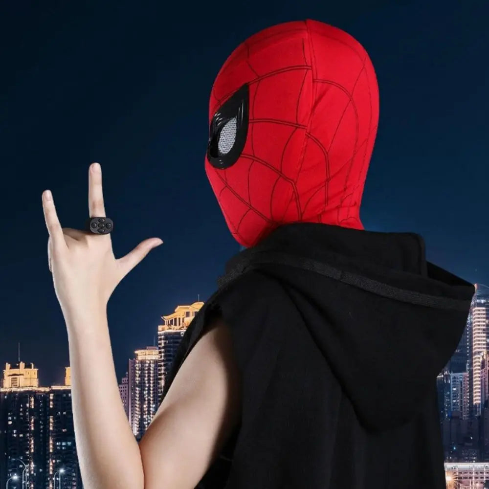 Spiderman Mask Eyes Movable Remote Control Peter Parker Spiderman toys children  Halloween Cosplay Costume Mask Christmas Gifts ALPENZO