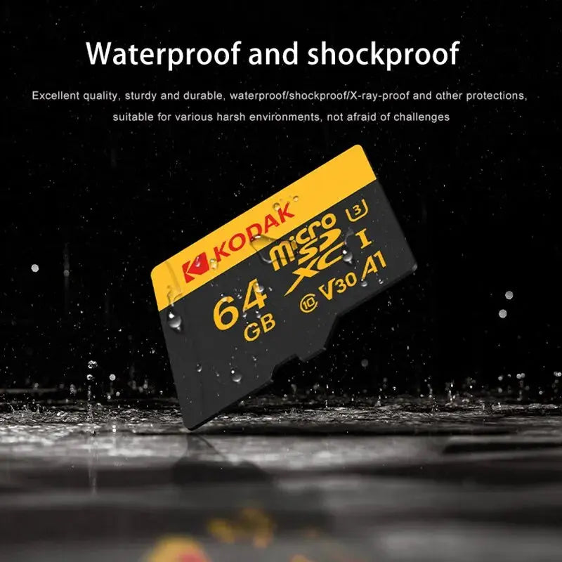 Kodak Micro SD Card Memory Card Class 10 32GB 64GB 128GB 256GB U3 4K High Speed Cartao De Memoria Flash Memory TF Mecard C10 - ALPENZO
