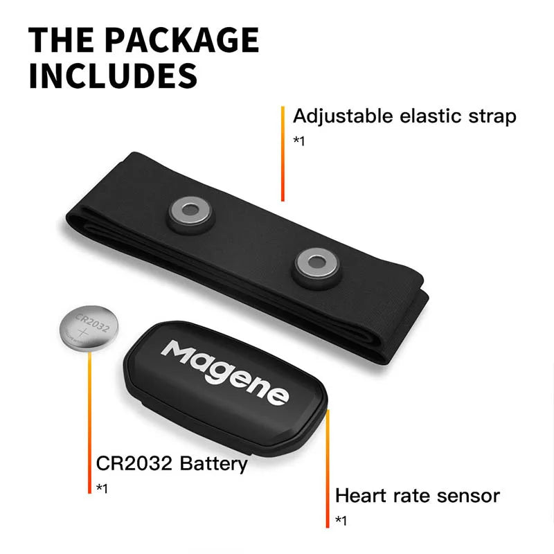 Magene H303 Heart Rate Sensor Bluetooth ANT Upgrade H64 HR Monitor With Chest Strap Dual Mode Computer Bike  Sports Band Belt
