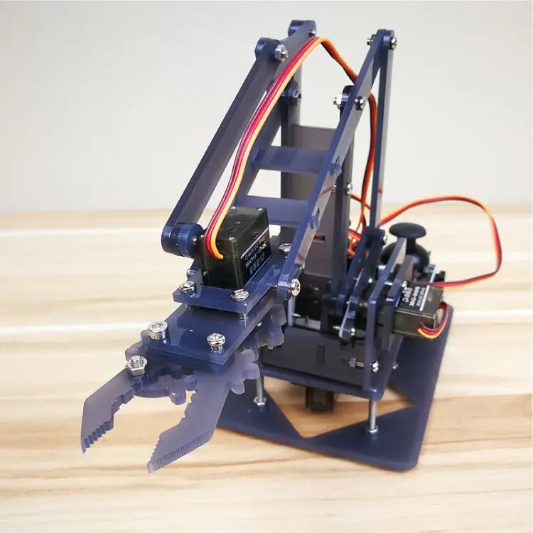 SG90 MG90S 4 Dof Unassembly Acrylic Mechanical Robot Manipulator Claw Kit For Arduino Robot Arm STEAM Kit Programming Robot Arm ALPENZO
