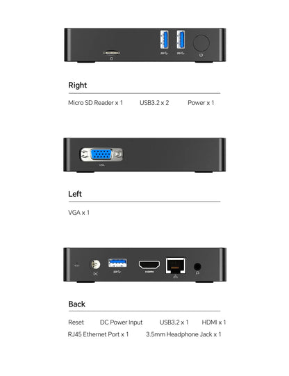 SOYO M2 Mini PC: Powerful 6GB RAM, 64GB EMMC, Intel N4000, Windows 11 - Compact & Ideal for Home, Business & Gaming - ALPENZO