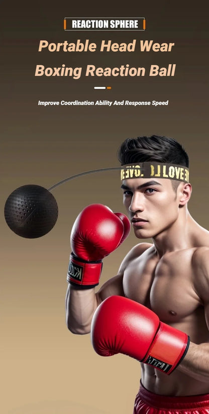 MMA Boxing Speed Ball Head-Mounted Pu Training Hand Eye Reaction Home Sandbag Fitness Equipment Gym Muay Thai Fighting Pressure